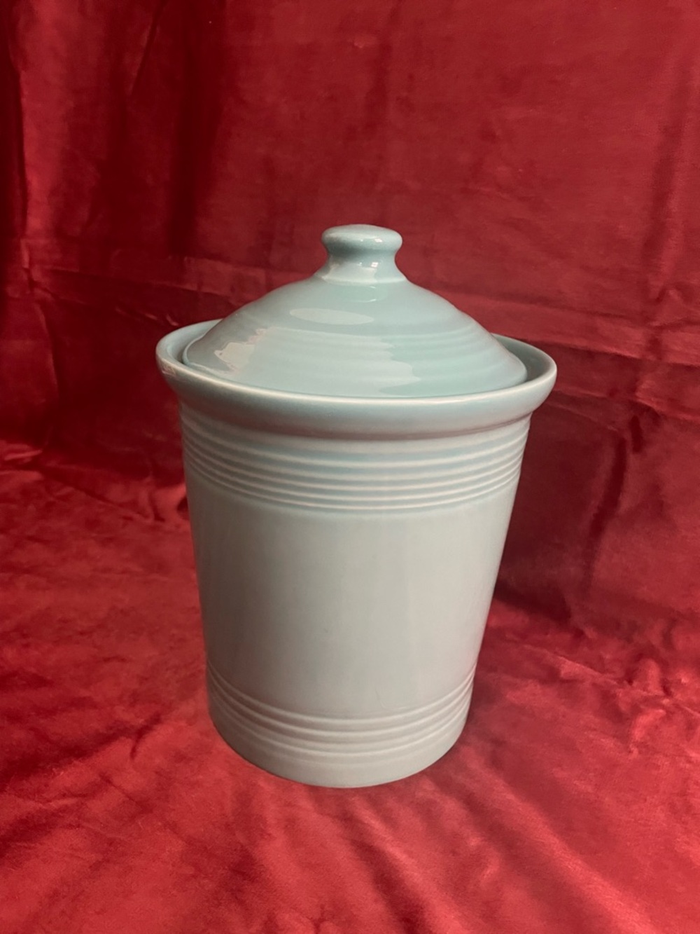 Fiestaware Turquoise Covered Canister
